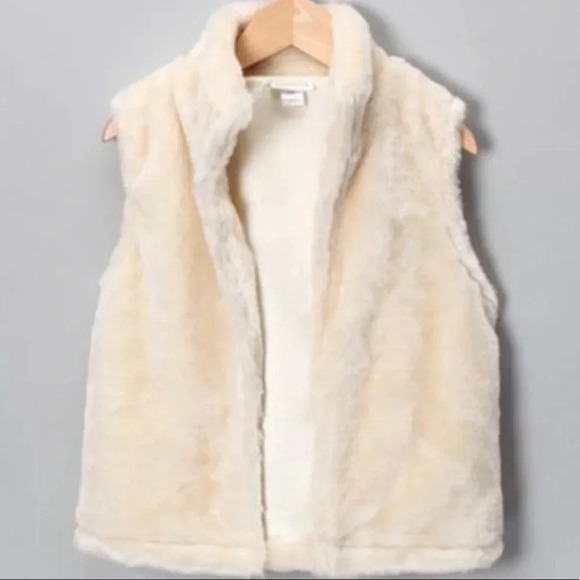 CAPELLI OF NEW YORK EUC GIRLS VEST IVORY TOP SHIRT WINTER HOLIDAY GIRL SIZE 4 5 - Picture 4 of 7
